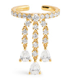 Anita Ko yellow gold diamond fringe ear cuff, UK version