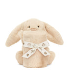 Jellycat bunny soother blanket with miniature bunny 34cm x 34cm, UK version