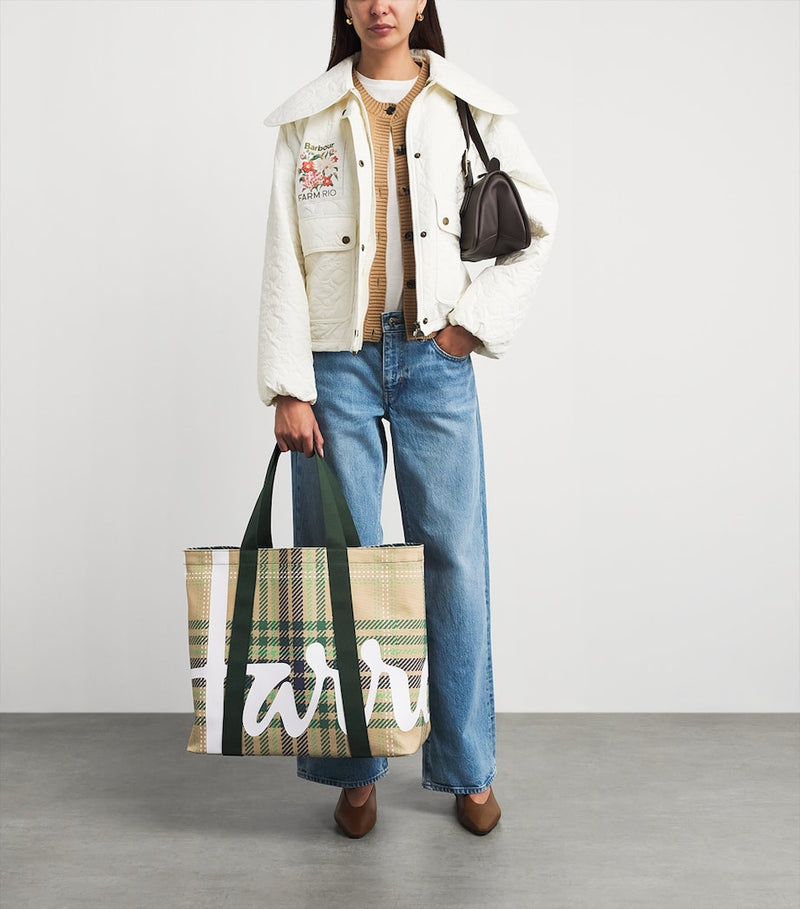 Harrods large tartan check tote bag - British product