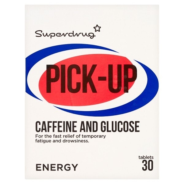 Superdrug Pick-Up Caffeine & Glucose Tablets X 30 GOODS Superdrug