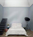 Super King Duvet Cover in Egyptian Cotton with Braid Embroidery, 260cm x 220cm