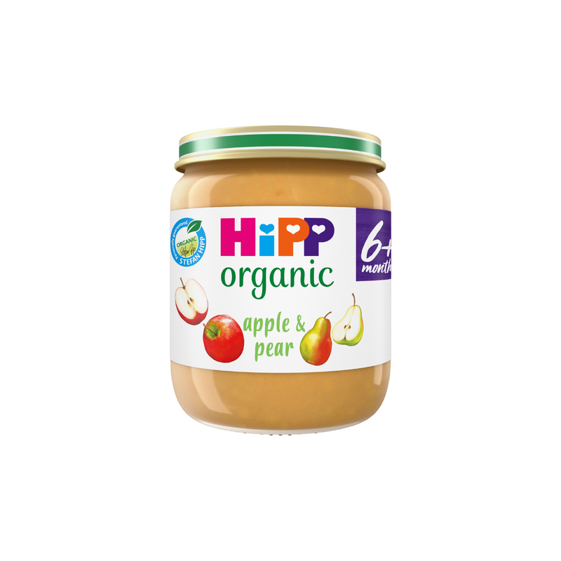 Apple and pear baby food puree - British product