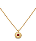 Monica Vinader gold vermeil and ruby birthstone necklace, imported from the UK