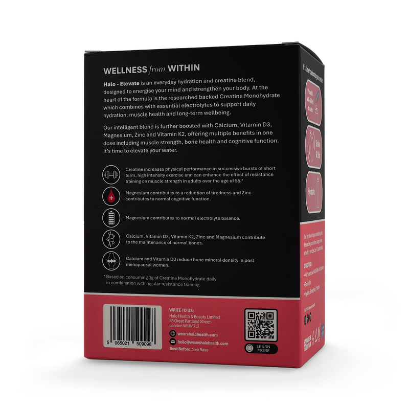 Halo Elevate hydration creatine powder 30 sachets, UK version