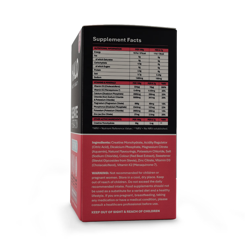 Halo Elevate hydration creatine powder 30 sachets, UK version