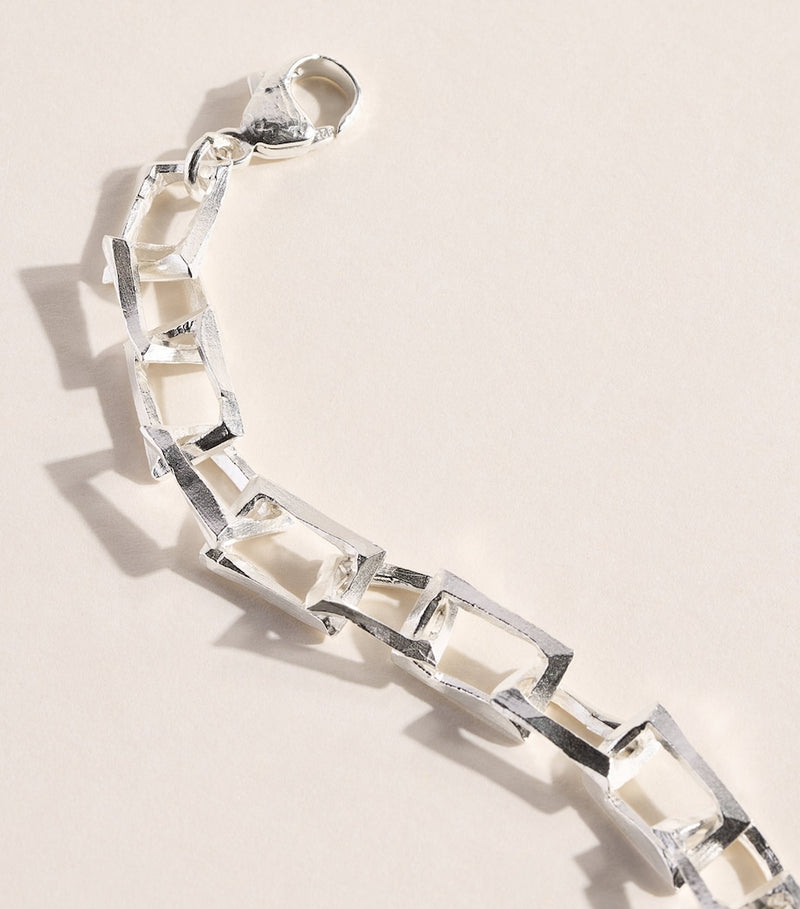 The Ouze sterling silver petite bulk bracelet - British product