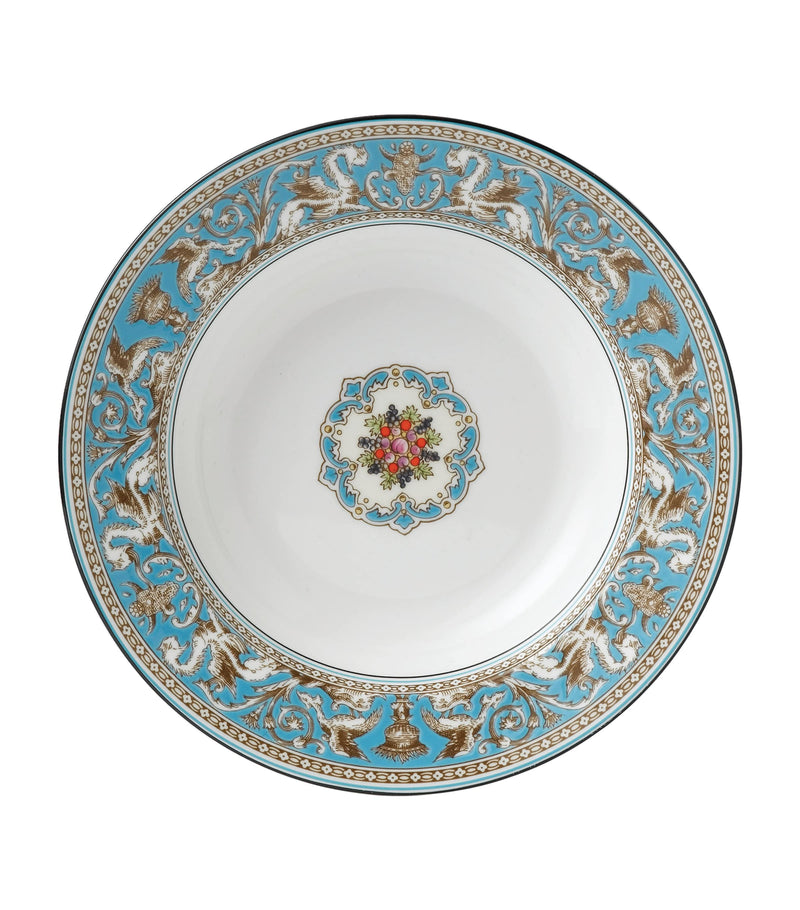 Wedgwood Florentine Turquoise soup plate 23cm (British brand)
