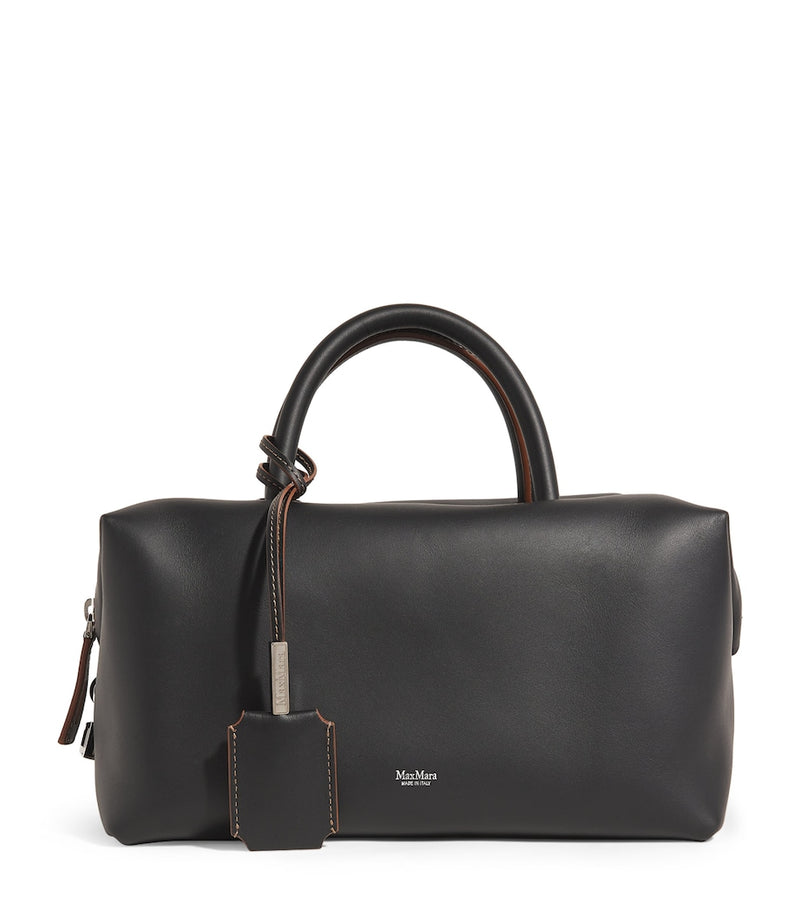 Max Mara leather satchel top-handle bag - British product