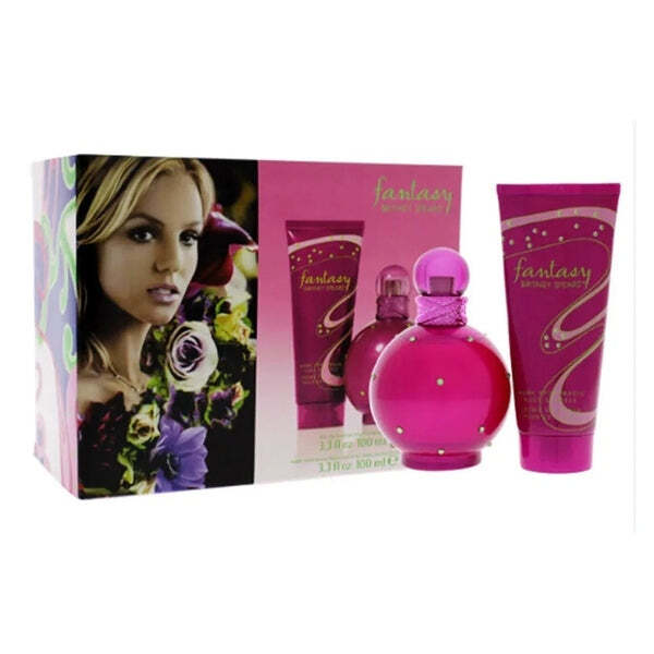 Britney Spears Fantasy gift set 100ml EDP and Body Souffle (British brand)