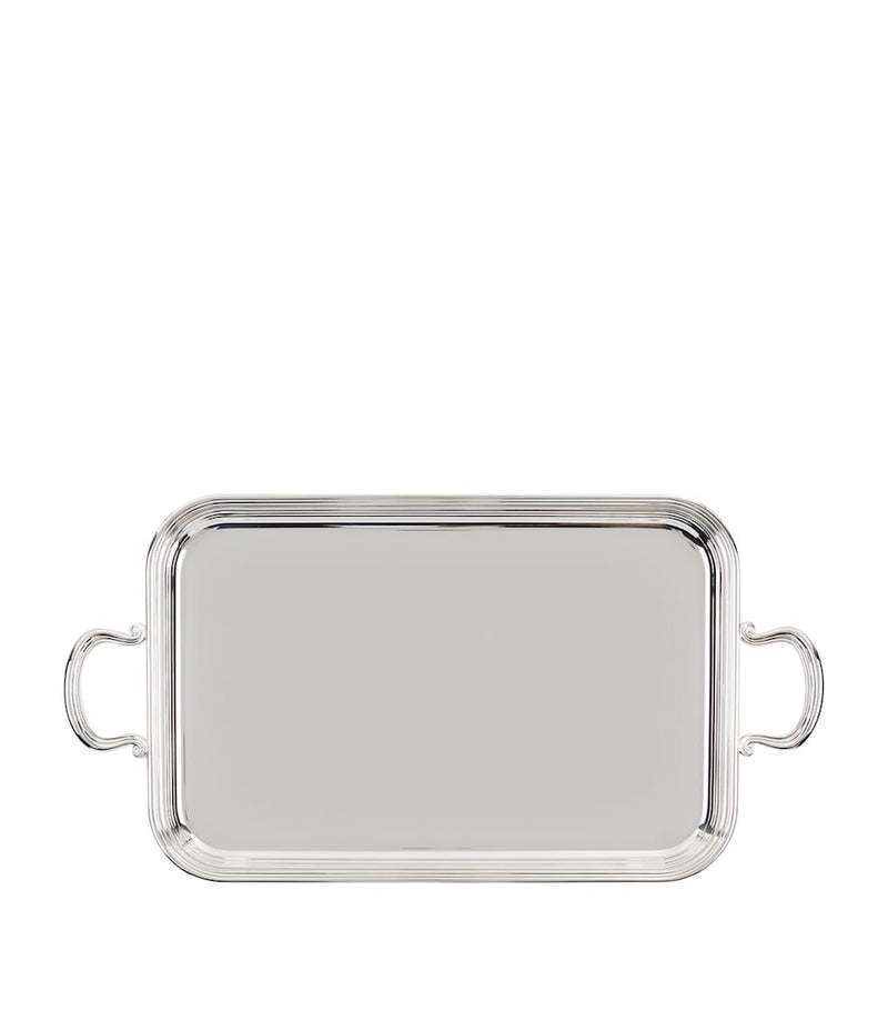 Greggio silver plated English tray with handles 50cm x 33cm, UK version