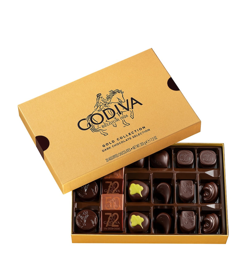 Godiva Gold Collection dark chocolate selection box 203g, UK version