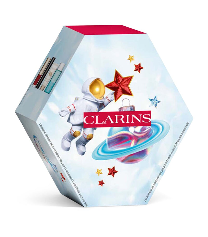 Clarins compact makeup set with lip oil and mascara - British product
