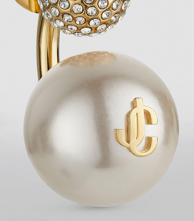 Jimmy Choo Auri single earring with crystals - British product