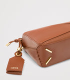 LOEWE Mini Puzzle Bag smooth lambskin leather cuboid handbag, imported from the UK