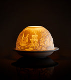 Bernardaud wedding lithophane votive with LED light, UK version