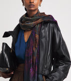 Etro Paisley Aida Shawl geometric pattern fringed edges (British brand)