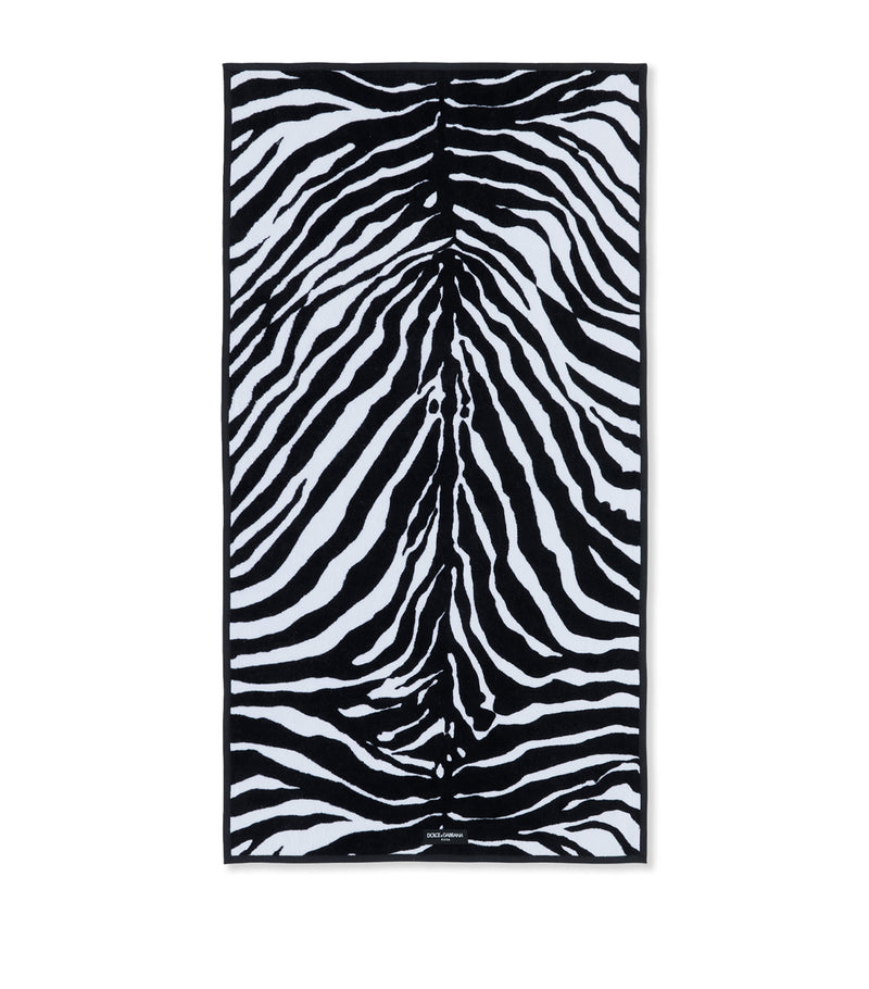 Dolce&Gabbana Casa cotton zebra print hand towel 60cm x 110cm - British product
