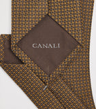Canali silk-wool jacquard tie 8cm (British brand)