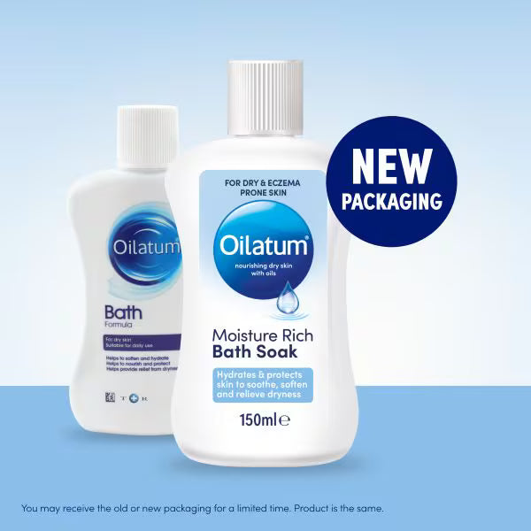 Oilatum Bath emollient 300ml bottle, imported from the UK
