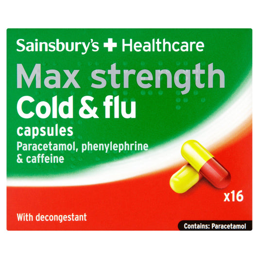 Sainsbury's Max Flu Strength Cold Caps x16