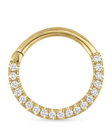 Harrods Maria Tash Diamond Horizontal Eternity Single Hoop Earring (9.5mm)- Buy online at McGrocer
