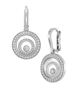 Harrods Chopard White Gold and Diamond Happy Spirit Earrings- Buy online at McGrocer