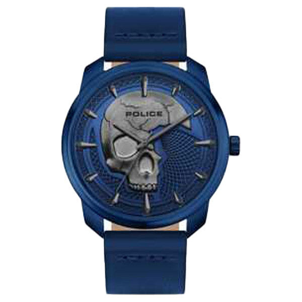 Police Blue Mens Watch with leather strap, UK version