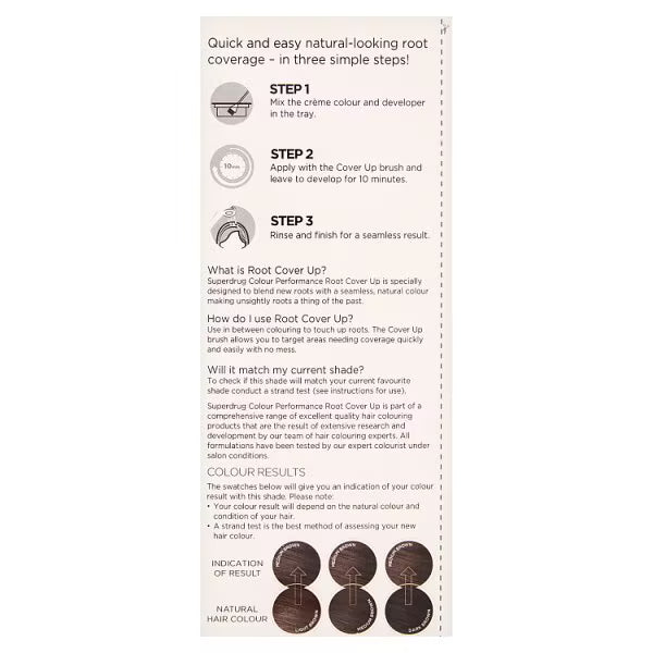Superdrug Root Cover Up Medium Brown 5.0 - British product