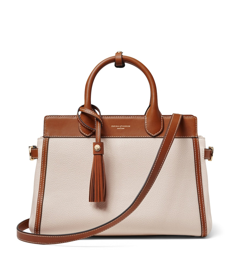 Aspinal of London Savannah top-handle bag in grained leather (British brand)