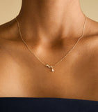 Astrid & Miyu gold pendant necklace with diamonds, imported from the UK