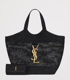 Saint Laurent Maxi Icare raffia tote bag (British brand)