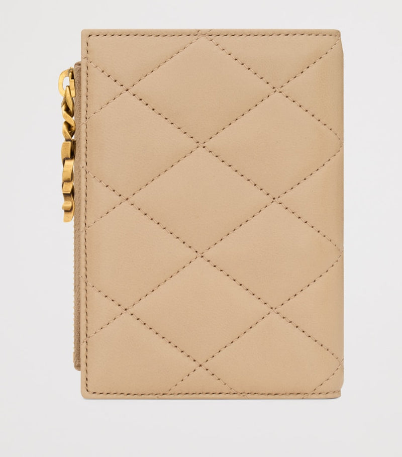 Saint Laurent Matelassé bifold wallet lambskin (British brand)