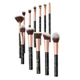 Livingandhome professional makeup brush set black 12 pieces - British product