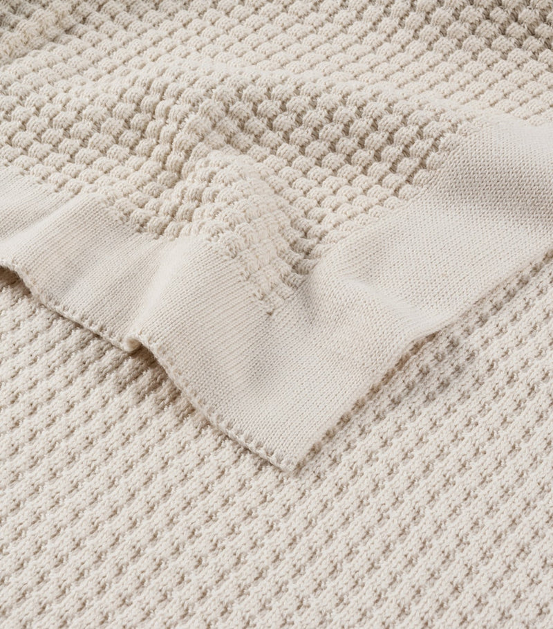 Hamam cotton knitted throw Dione 130x180cm - British product