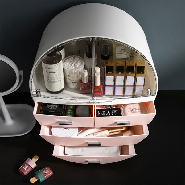 Livingandhome cosmetic storage box pink 40cm tall, UK version