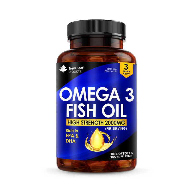 New Leaf Omega 3 fish oil softgels 180 count - British product
