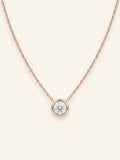 Cartier d'Amour large necklace 18ct rose gold 0.18ct diamond 38-41cm (British brand)