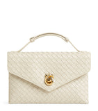 Bottega Veneta Knot Lock top-handle bag lambskin Intrecciato, imported from the UK