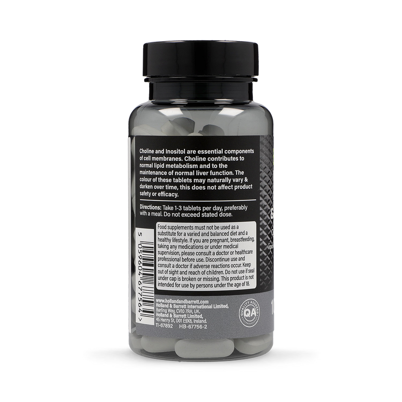 Choline and Inositol tablets 100 count - British product