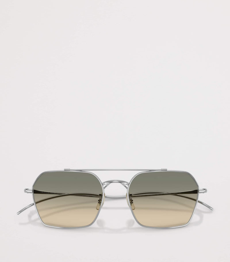 Oliver Peoples TK-15 square titanium sunglasses - British product