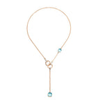 Pomellato Nudo necklace in mixed gold with topaz and diamonds - British product