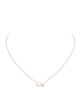 Harrods Messika Move Uno Pink Gold and Diamond Necklace (0.02ct)- Buy online at McGrocer