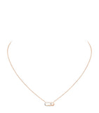 Messika Move Uno pink gold diamond necklace 0.02ct (British brand)