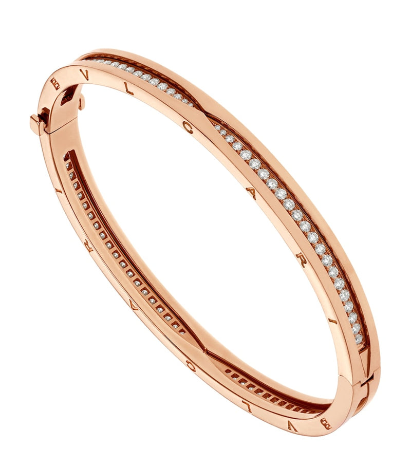 Bvlgari B.zero1 rose gold diamond bangle, imported from the UK
