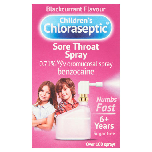 Children's Chloraseptic Sore Throat Spray, Blackcurrant 6+ Years 15ml baby & children's healthcare Sainsburys   