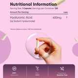 WeightWorld hyaluronic acid supplement 600mg 120 capsules (British brand)