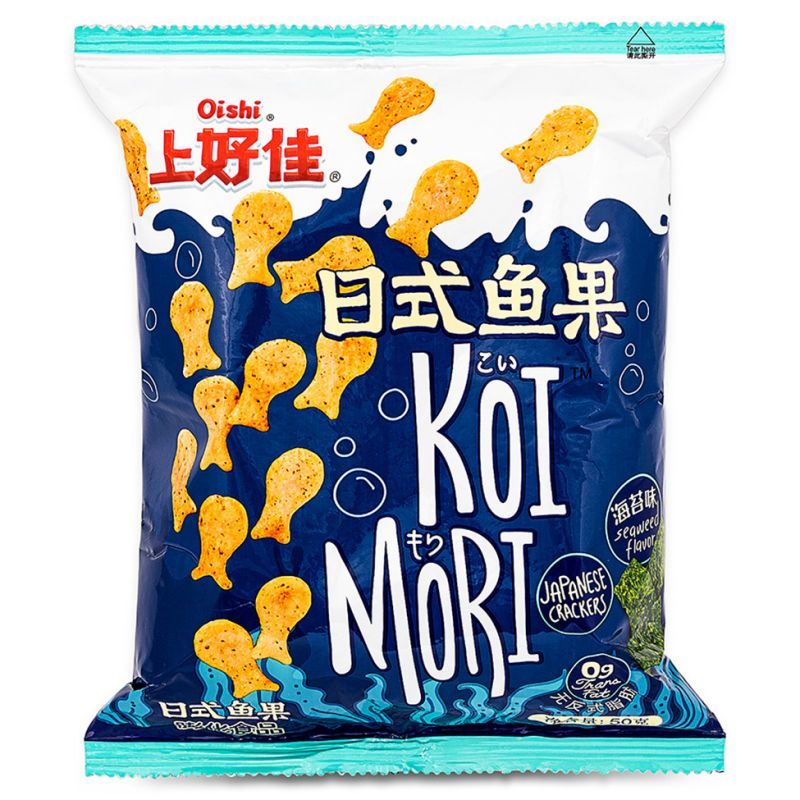 Oishi Koi Mori Japanese crackers seaweed flavour - British product