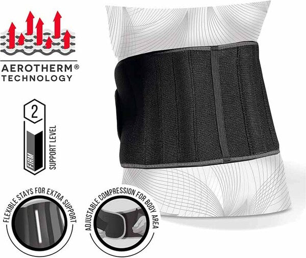 Vulkan Classic Reinforced Back Support Level 2 Firm Black, imported from the UK