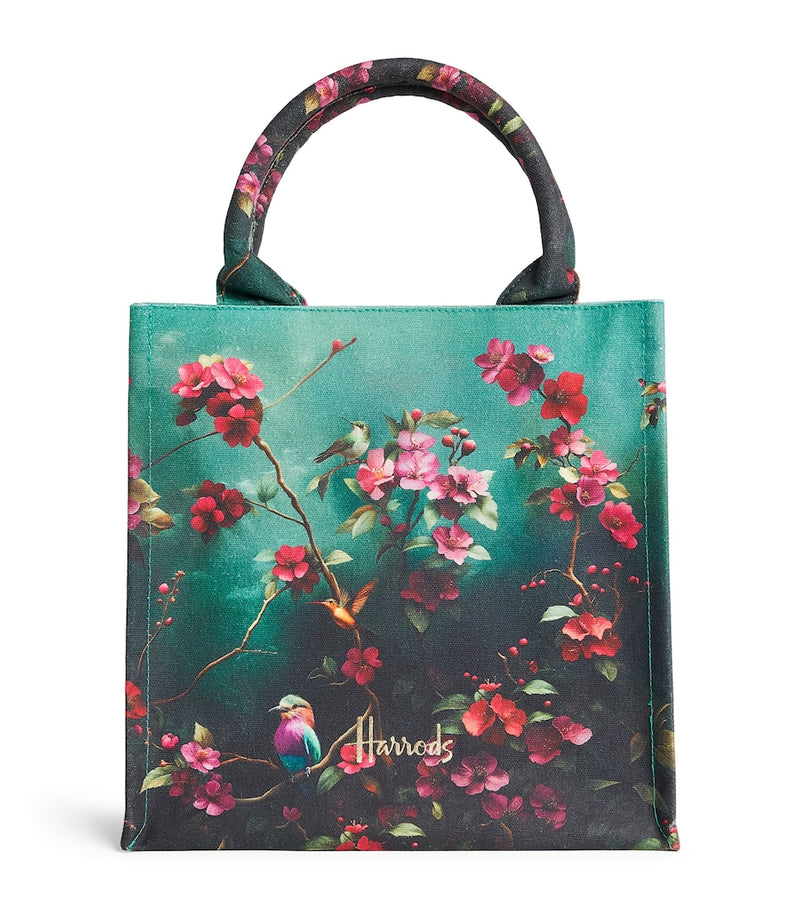 Harrods Small Exotics tote bag tropical Colombian design cotton - British product