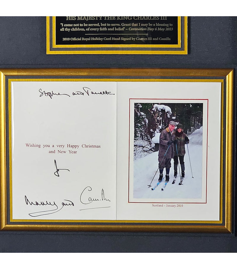 Leipzig Galleries signed King Charles III and Queen Camilla display (British brand)